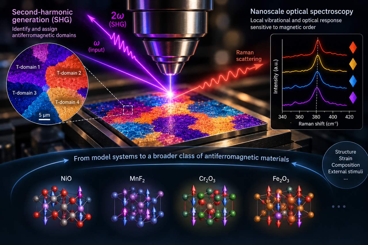 shg and raman mapping of thin film domains
