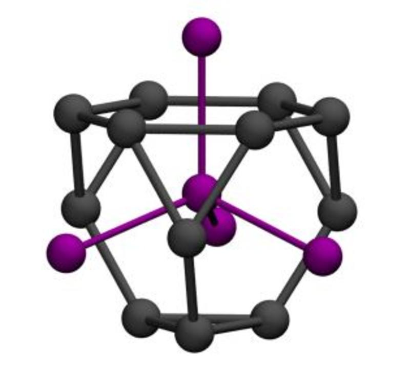 Model of the local td environment of the re atom in the cubic laves phase
