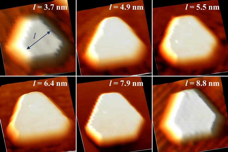Measuring equilibrium-shaped Pd nanocrystals using STM