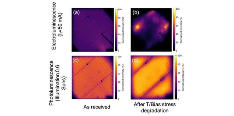 The sample before and after stress degradation