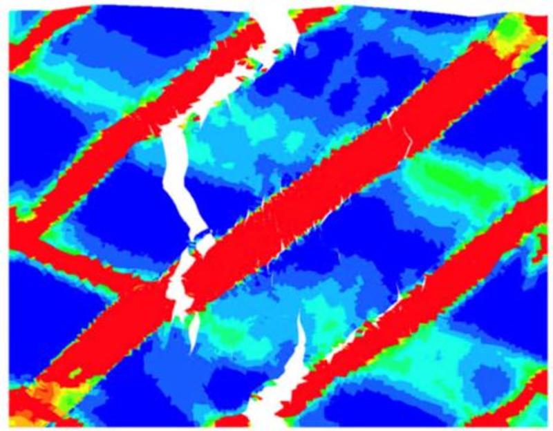 Discrete twins and fracture at 8.5% strain