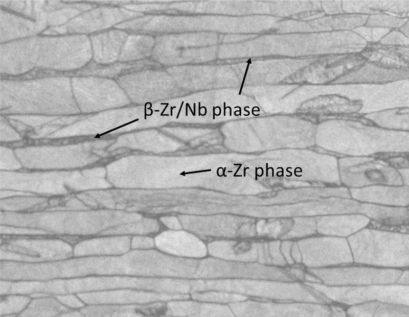 Microstructure of ZrNb alloy Microstructure of ZrNb alloy