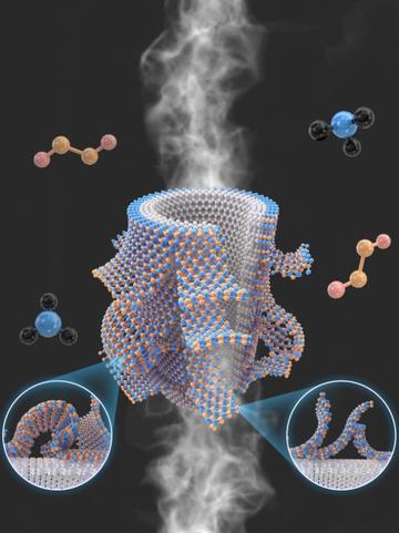 Illustration of the formation mechanism of boron nitride flakes on multi wall carbon nanotubes