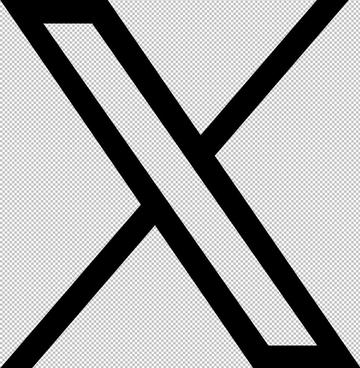 Twitter black 'X' logo